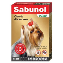 Laboratorium DermaPharm Sabunol Ozdobna Czarna Obroża Dla Yorków