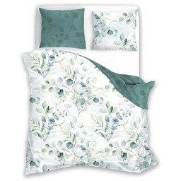 Pościel dwustronna z bawełny satynowej w liście PIA-03