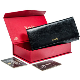 Skórzany damski portfel Rovicky 8805-BPRN RFID