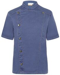 KARLOWSKY Bluza męska kucharska Jeans-Style krótki rękaw niebieski