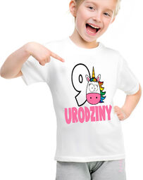 T-shirt Koszulka urodzinowa 9 Urodziny Jednorożec