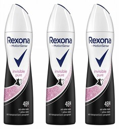 Rexona, Antyperspirant Invisible Pure, 3x150ml