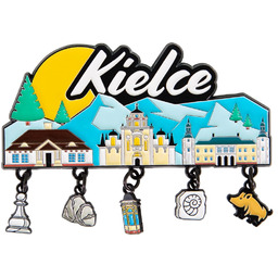 Metalowy magnes z zawieszkami Kielce