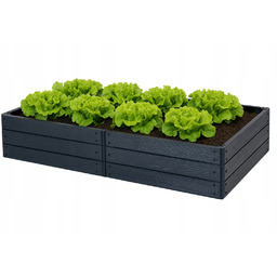 Warzywniak Podwyższona Grządka Skrzynia Ogrodowa Rabata Antracyt 150x75cm