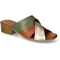 Klapki Piazza 900147-07 Zielone/Brąz/Złote