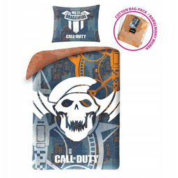 Pościel bawełniana 140x200 Call of Duty szara poszewka