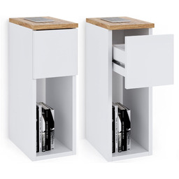 Zestaw 2SZT Stoliki Nocne 20x30x55CM Szafki Nocne Wąskie