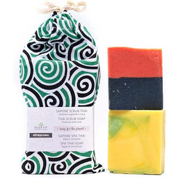 NATYR - Torba bawełniana - Mydło peeling węgiel