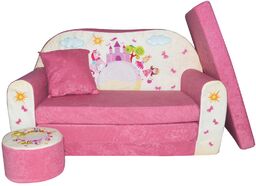 Sofa kanapa dla dzieci rozkładana Różowy Zamek