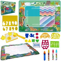 Mata Wodna Motyw Dinozaurów Zestaw Z Wałeczkiem Stempelkami