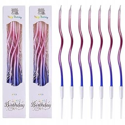 Świeczki urodzinowe spiralne metaliczne złote 12 szt.