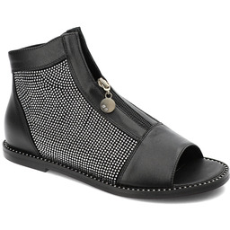 Chebello Czarne Sandały Eleganckie Obuwie Damskie