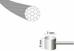 Linka hamulca Mars One 1,5 x 1700mm stal