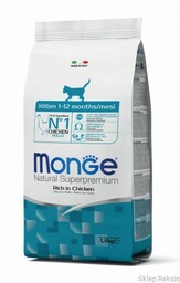 Monge Cat Kitten karma sucha z kurczakiem 1,5kg