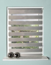 Home Fashion Roleta z łańcuszkiem zebra, tkanina, szara,
