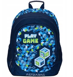 Plecak szkolny dla chłopca, Minecraft, niebieski, ASTRABAG