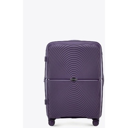 Średnia walizka z polipropylenu w okręgi fioletowa