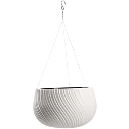 Doniczka wisząca z wkładem Rucas 29 cm, biała