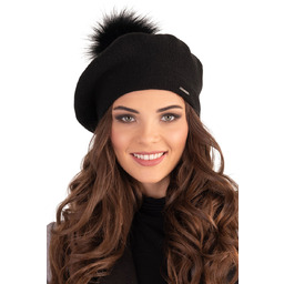 Vivisence 7035 Czarny Uni Nakrycie Głowy Beret