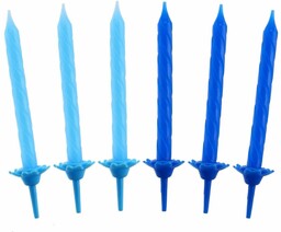Świeczki urodzinowe niebieskie i granatowe - 24 szt.