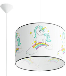 Lampa zwisająca Jednorożec SL.1413 Sollux dla dziewczynki wielokolorowa