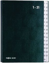 Teczka Do Podpisu Skorowidz 1-31 Pagna Durable Czarna