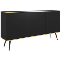 Komoda ORO K-160 Czarny Czarne nogi