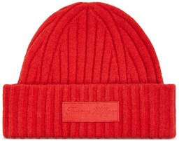 Czapka Tommy Hilfiger Tommy Twist Beanie AW0AW15325 Pomarańczowy