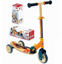 Smoby Hulajnoga Trójkołowa Drewniana Auta Cars