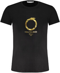 T-SHIRT MĘSKI Z KRÓTKIM RĘKAWEM TRUSSARDI CZARNY