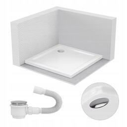 Brodzik Prysznicowy Kwadratowy 70x70 Slim Niski 5 CM