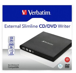 Zewnętrzna nagrywarka Verbatim Slimline 43886 CD/DVD USB-C 3.2