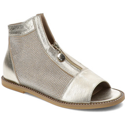 Chebello Złote Sandały Eleganckie Obuwie Damskie