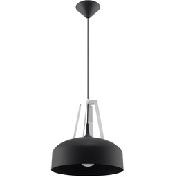Lampa wisząca CASCO czarna/biała SL.0389 - Sollux