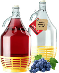 Balon Gąsior na wino z korkiem mechanicznym 5L