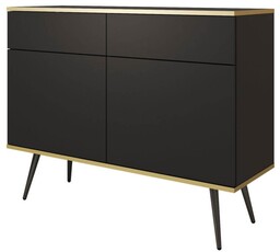 Komoda ORO KSZ-107 Czarny Czarne nogi