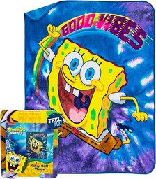 Northwest Koc narzutowy, poliester, Spongebob Tie Dye Ready,