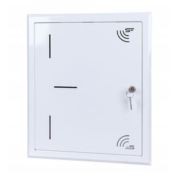 Telekomunikacyjna skrzynka podtynkowa 400x340x75 biała