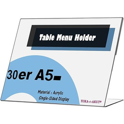 TUKA-i-AKUT Akrylowy stojak ekspozycyjny 30 x A5, przezroczysty
