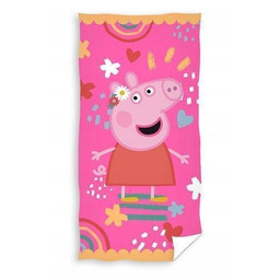 ŚWINKA PEPPA PIG Ręcznik kąpielowy plażowy bawełniany róż