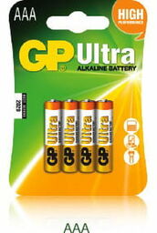 Bateria GP 1,5V AAA LR03 ULTRA ALKALINE -