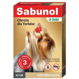 SABUNOL Obroża ozdobna dla PSA Złota 35cm