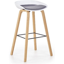 Edinos Biało-szary hoker drewniany w skandynawskim stylu P4-E58