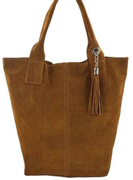 Shopper bag skórzany BARBERINI''S j. brązowy 375/8-12