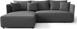 Edinos Grafitowa Rozkładana Sofa Narożna Z Pojemnikiem M3-N29