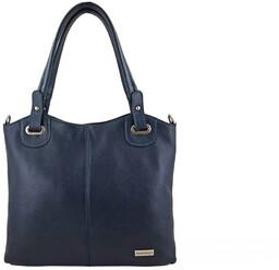 Codzienna duża torebka damska - Granatowa