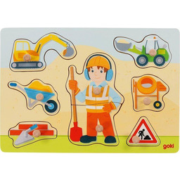 Drewniana układanka Plac budowy Goki