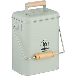 Relaxdays Kuchenny kosz na kompost, 3,5 l, żelazo
