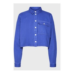 Noisy May Koszula jeansowa Maddy 27023614 Niebieski Cropped