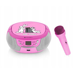 Boombox Karaoke Odtwarzacz CD Głośnik Bluetooth Usb MP3